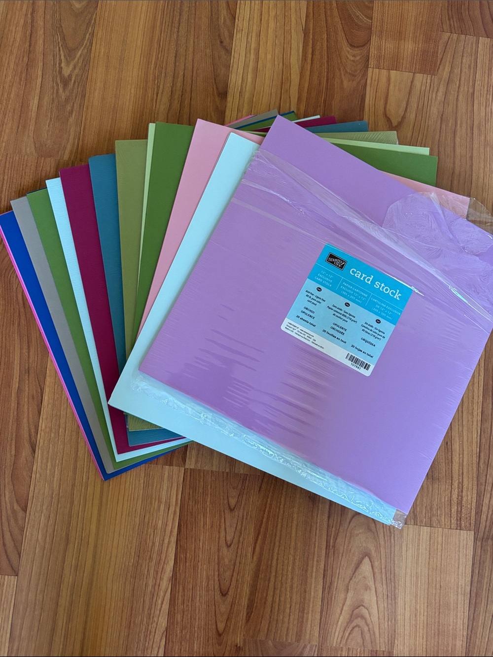 Stampin' Up! Assorted Cardstock  - opened packages 12 x 12